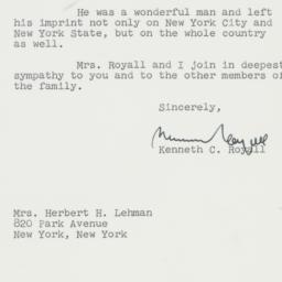 Letter: 1963 December 10