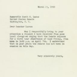 Letter: 1950 March 25