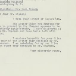 Letter: 1953 August 5