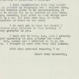 Letter: 1951 July 12