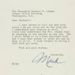 Letter: 1951 August 6