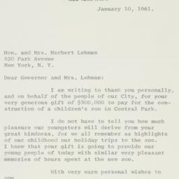 Letter: 1961 January 10