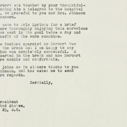 Telegram: 1963 February 14