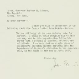 Letter: 1932 November 12