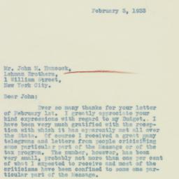 Letter: 1933 February 3