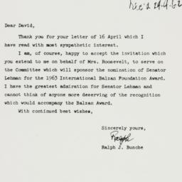 Letter: 1962 April 19