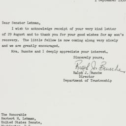 Letter: 1950 September 1