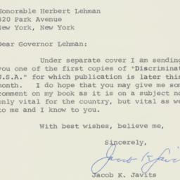 Letter: 1960 September 15