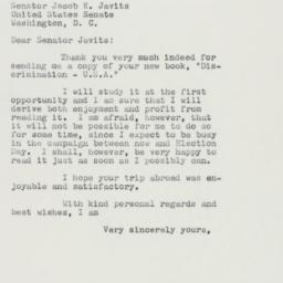 Letter: 1960 September 19