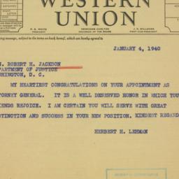 Telegram: 1940 January 4