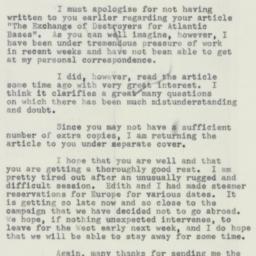 Letter: 1954 August 21