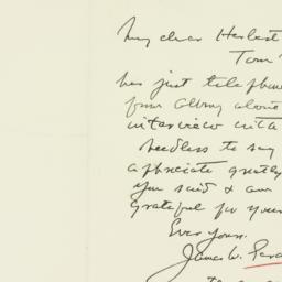 Letter: 1933 July 27