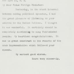 Letter: 1962 October 10