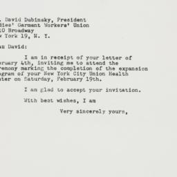 Letter: 1949 February 7