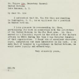 Letter: 1946 August 31