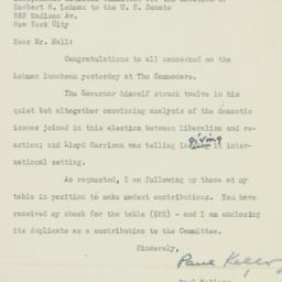 Letter: 1949 November 1