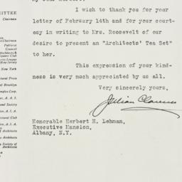 Letter: 1934 February 20