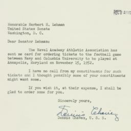 Letter: 1952 August 9