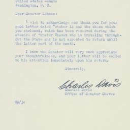 Letter: 1952 October 16