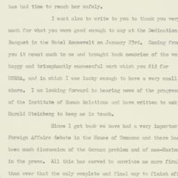 Letter: 1960 February 25