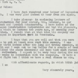 Letter: 1954 October 5