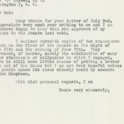 Letter: 1951 July 9