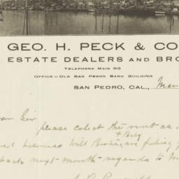 Geo. H. Peck & Co.. Letter