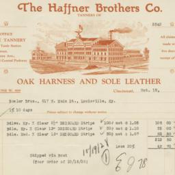 Haffner Brothers Co.. Bill