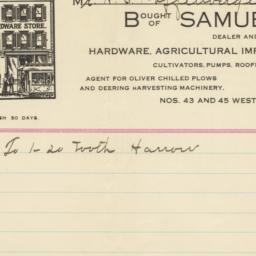 Samuel Emmert. Bill