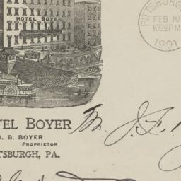 Hotel Boyer. Envelope