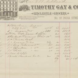 Timothy Gay & Co.. Bill