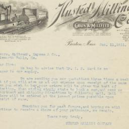 Husted Milling Co.. Letter
