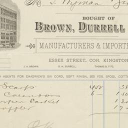 Brown, Durrell & Co.. Bill