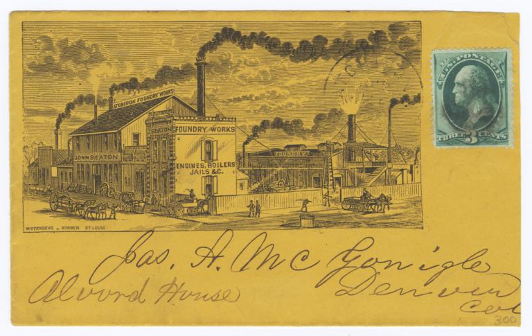 Atchison Foundry Works. Envelope - Recto