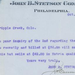 John B. Stetson Hat Company...