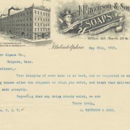 J. Eavenson & Sons. Letter
