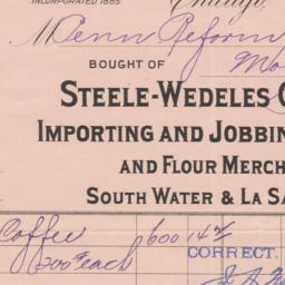 Steele-Wedeles Company. Bill