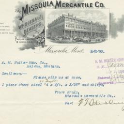 Missoula Mercantile Company...