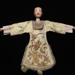 Chinese Male Figurine, Bald...