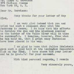Letter: 1955 May 26