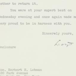 Letter: 1961 June 9