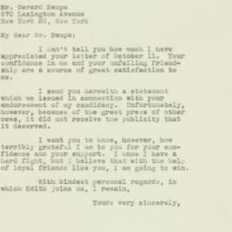 Letter: 1949 October 15