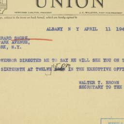 Telegram: 1940 April 11