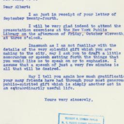 Letter: 1940 September 27