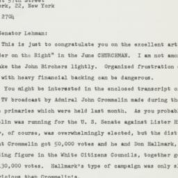 Letter: 1962 June 4
