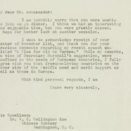 Letter: 1947 November 17