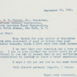 Letter: 1941 September 20