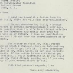 Letter: 1951 November 19