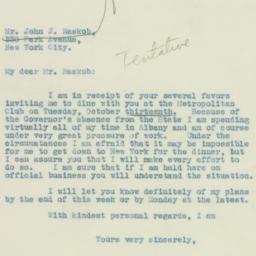 Letter: 1931 October 7