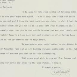 Letter: 1945 November 26